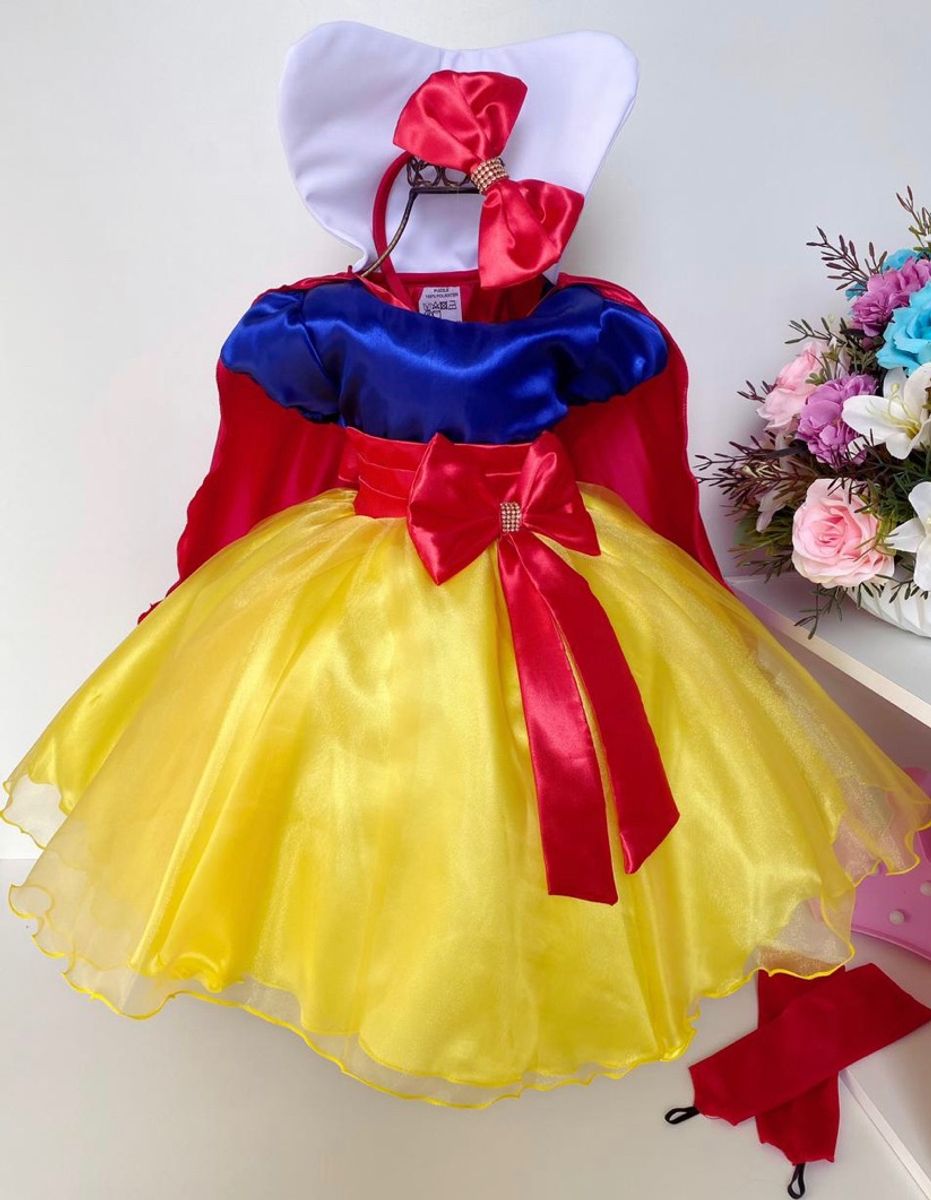 Fantasia Vestido Princesa Sofia Luxo Infantil Com Luvas