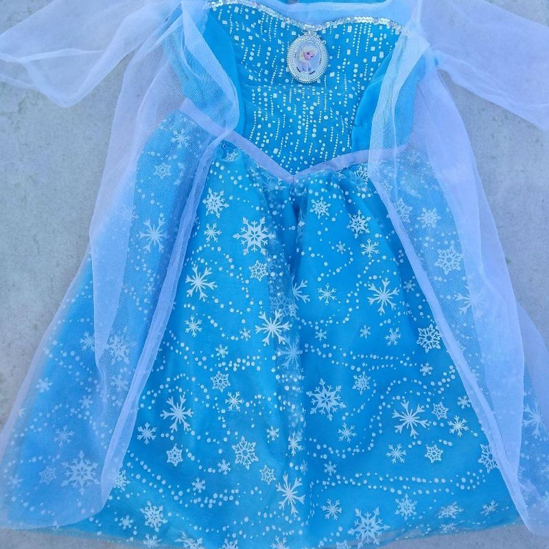 Vestido Frozen Elsa Fantasia com Capa | Roupa Infantil para Menina Nunca  Usado 77226989 | enjoei