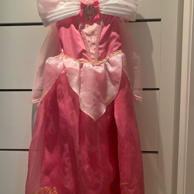 FANTASIA PRINCESA BELA ADORMECIDA VESTIDO AURORA ROSA LUXO