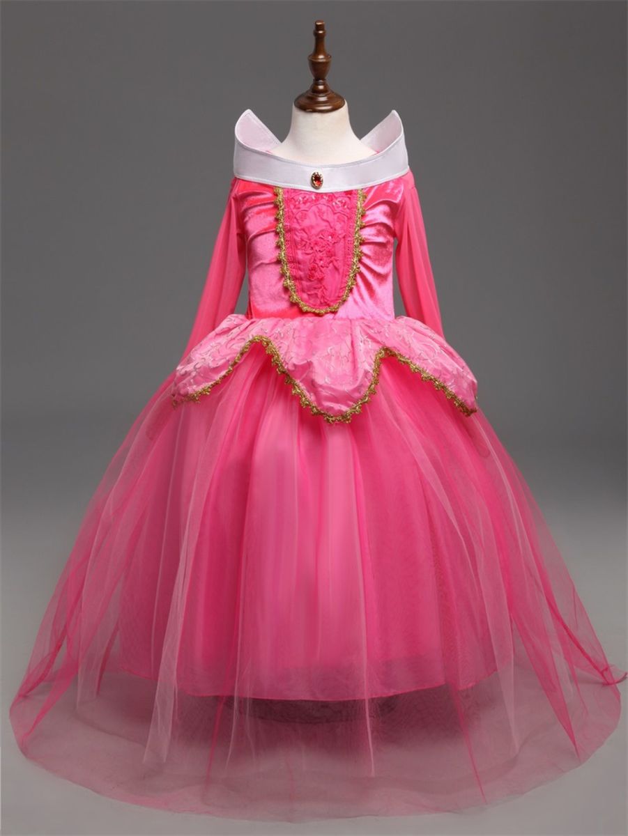 Vestido Infantil Princesa Aurora