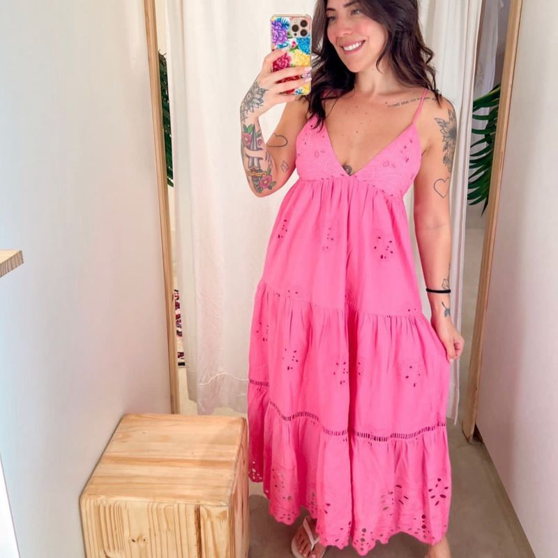 Vestido farm hot sale rosa