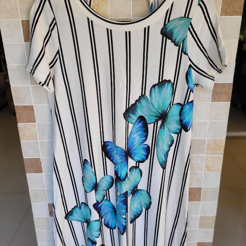 Vestido Farm Estampa Borboletas M Vestido Feminino Farm Usado 83257064  enjoei