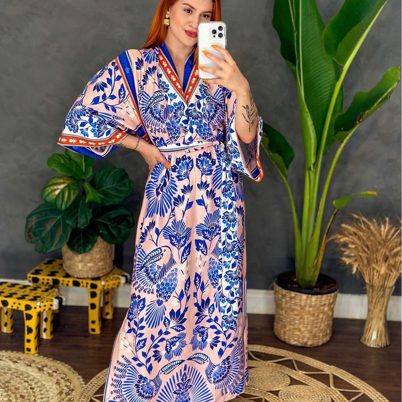 Vestido tipo best sale kimono curto