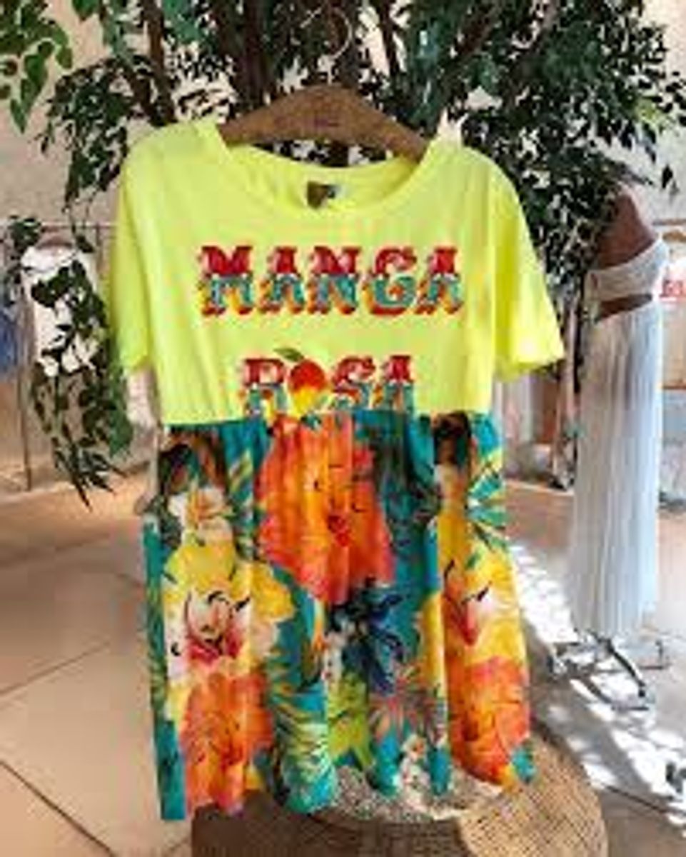 vestido manga rosa farm