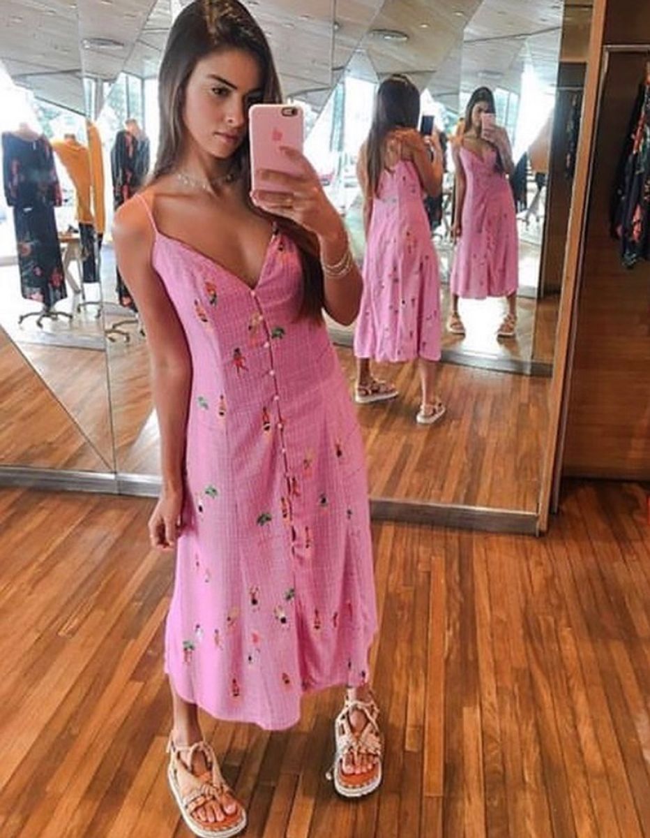 vestido midi malha preto
