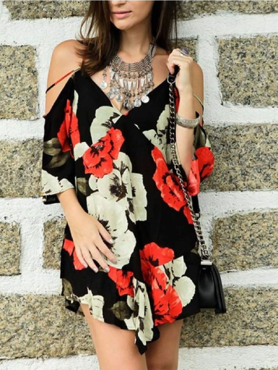 vestido maxi chita