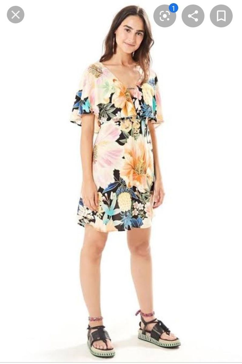 vestido maxi floral farm