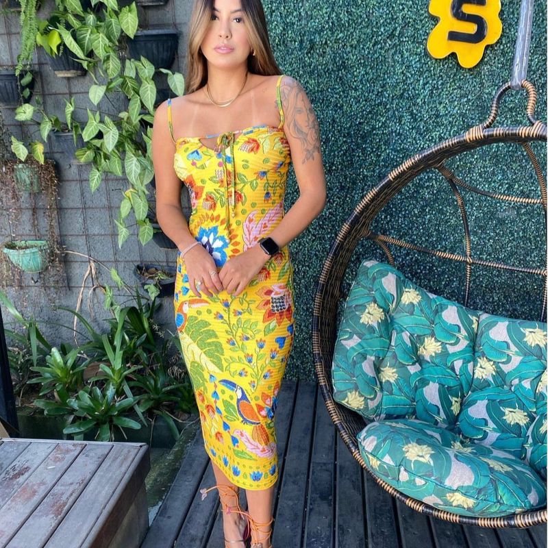 Vestido Midi Jardim de Verão I