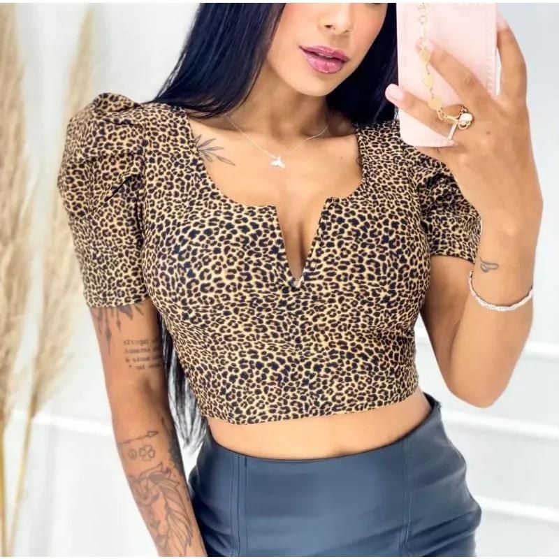 Blusa curta best sale da moda