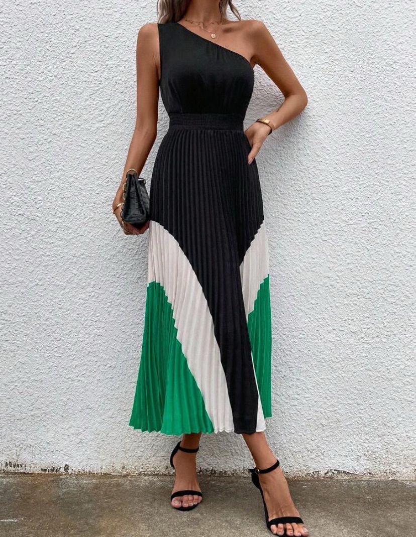 vestido feminino plissado - festa e formatura 