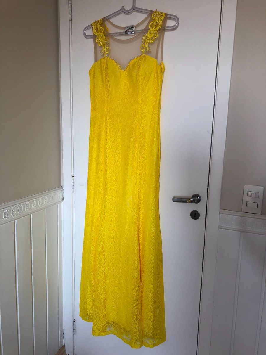 amarelo ouro vestido