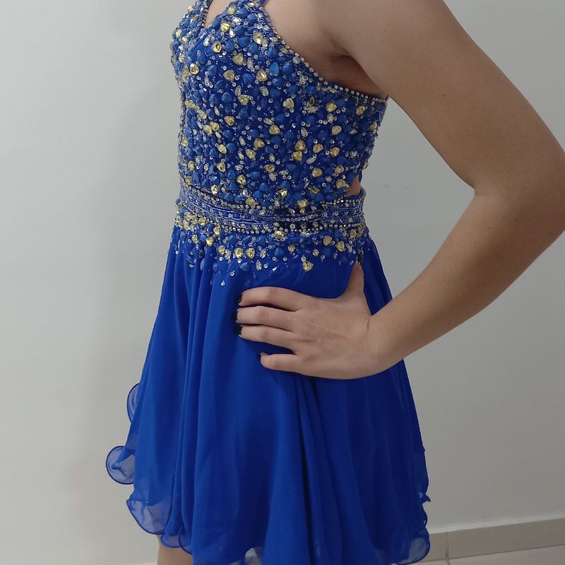 Vestidos azul best sale royal curto