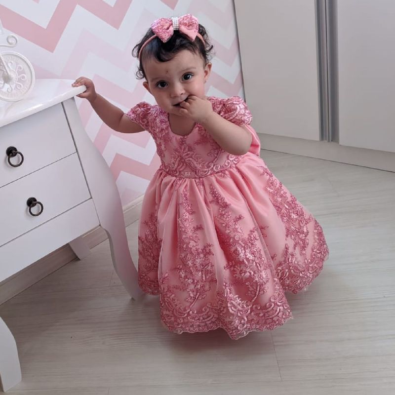 Vestido de hot sale bebe luxo