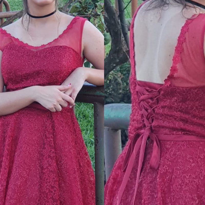 Vestido curto store bordo para festa