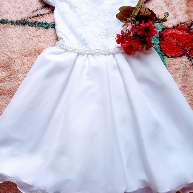 Vestido Branco 8/9 Anos  Elo7 Produtos Especiais