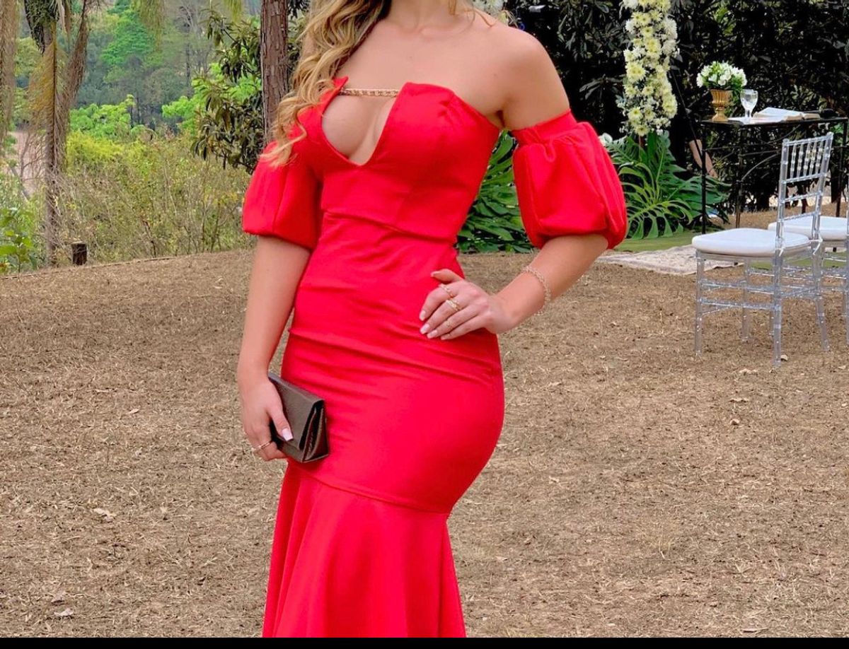 Vestido para festa hot sale de casamento vermelho