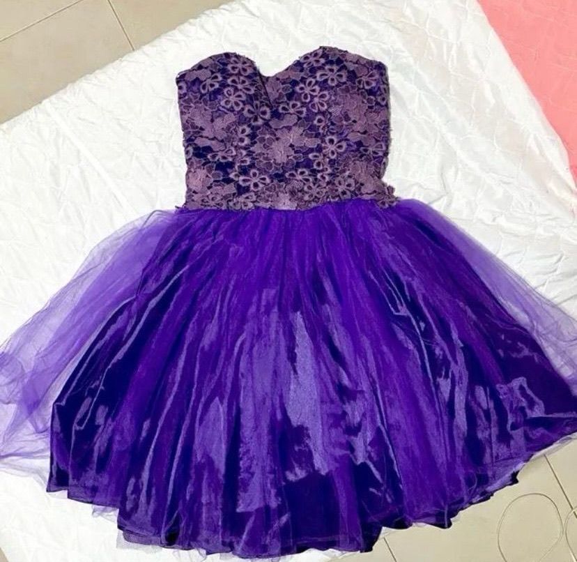 vestido festa curto roxo - festa e formatura 