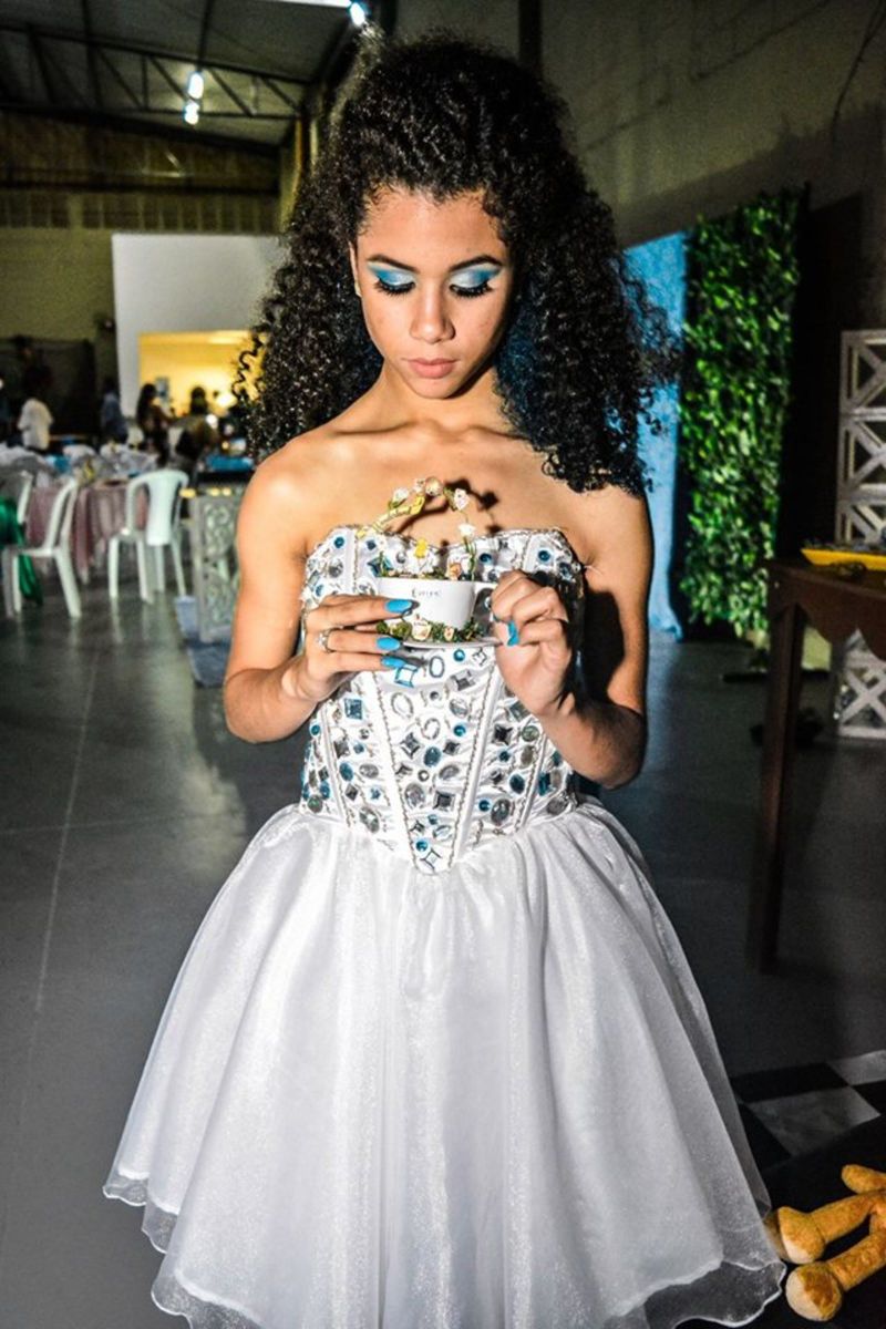 vestido de festa de 15 anos branco