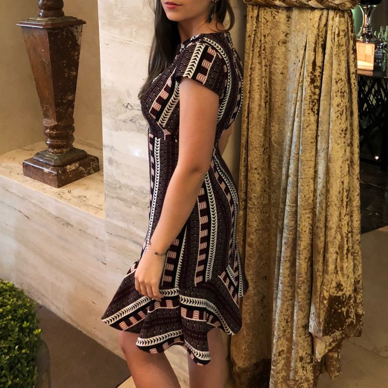 Festa Curto Tvz Vestido Festa Vestido Festa Estampado Curto Tvz