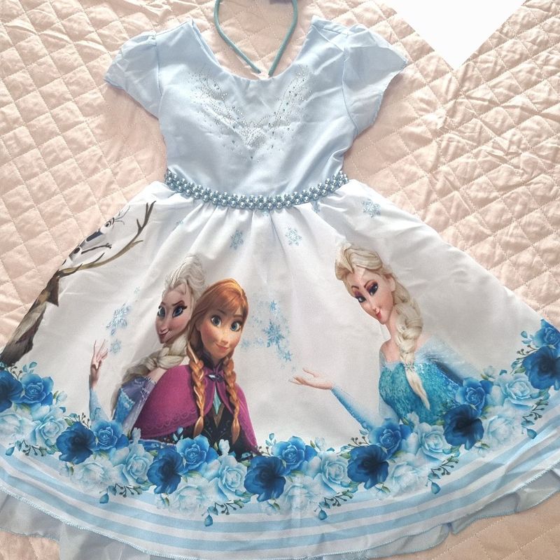 Vestido store festa frozen