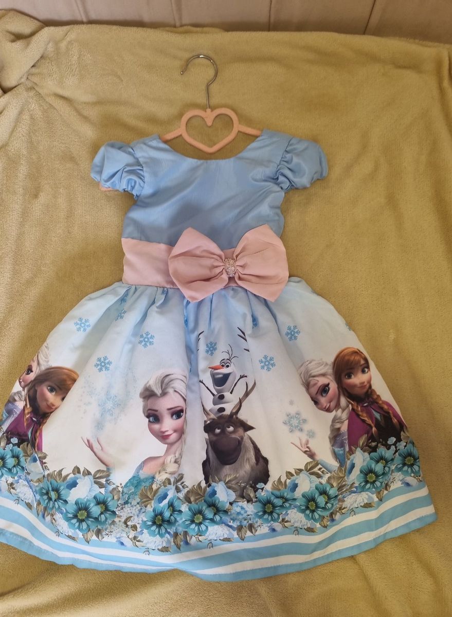 Vestido festa hot sale frozen