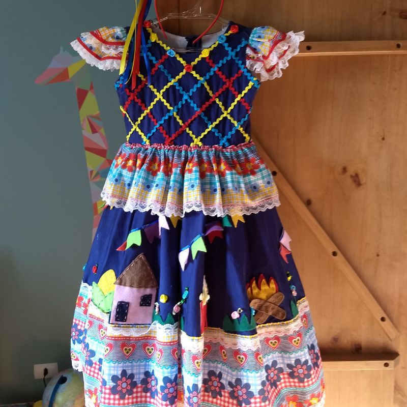 Vestido junino clearance infantil 2019