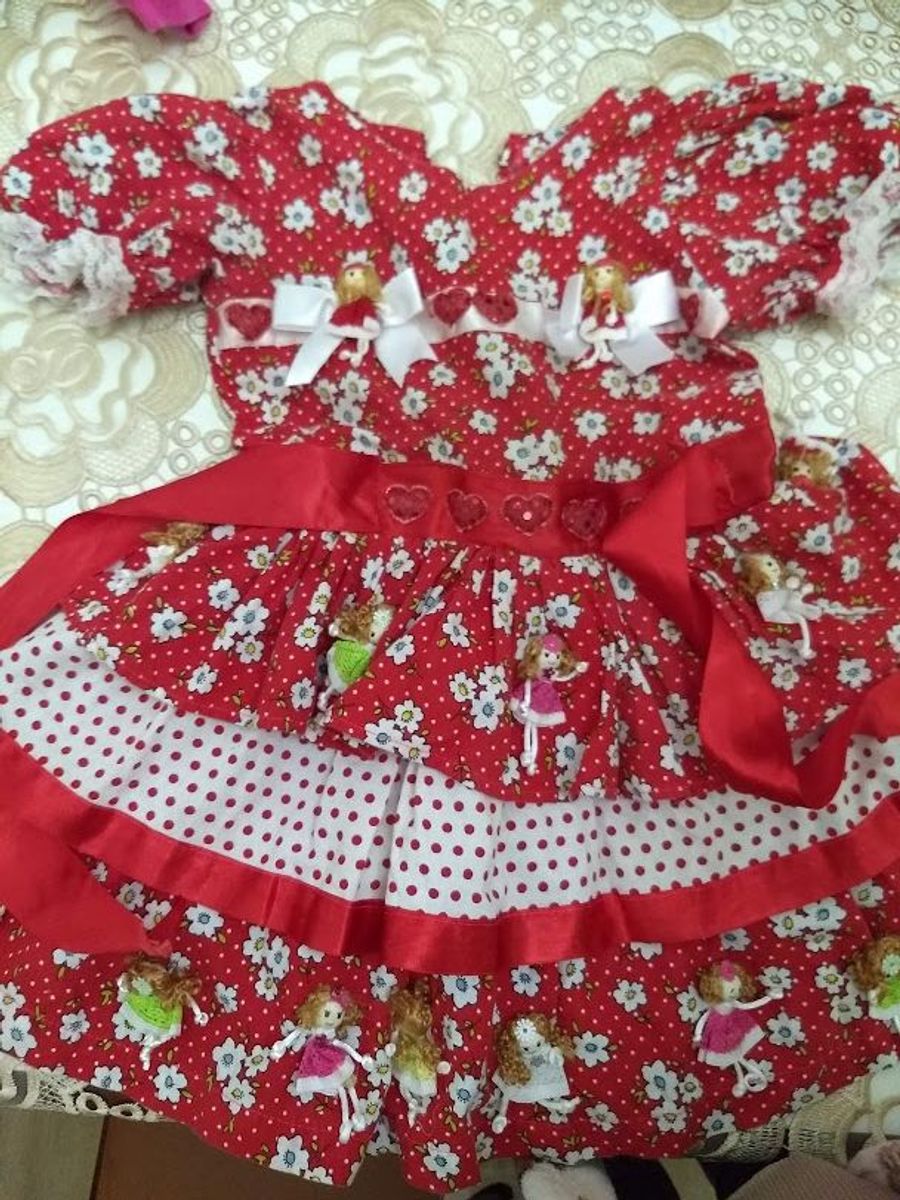 vestido festa junina 4 anos