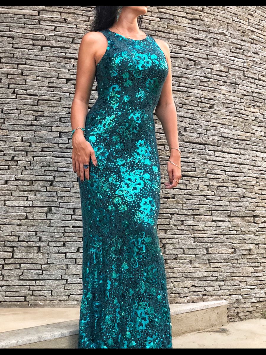vestido de festa paete