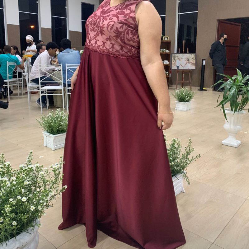 Vestido de festa 2024 medio plus size