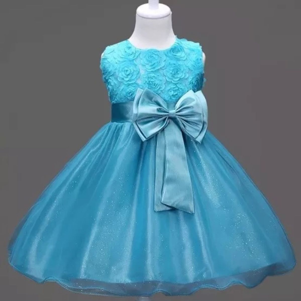 vestido azul cinderela infantil