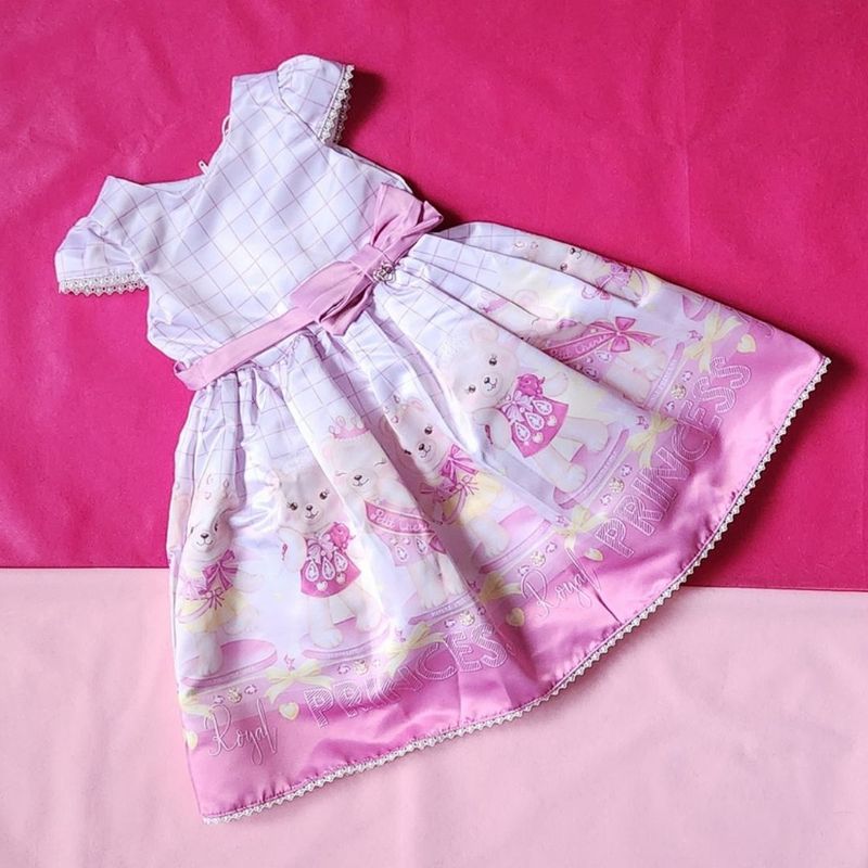 Vestido de festa infantil sales circo rosa petit cherie