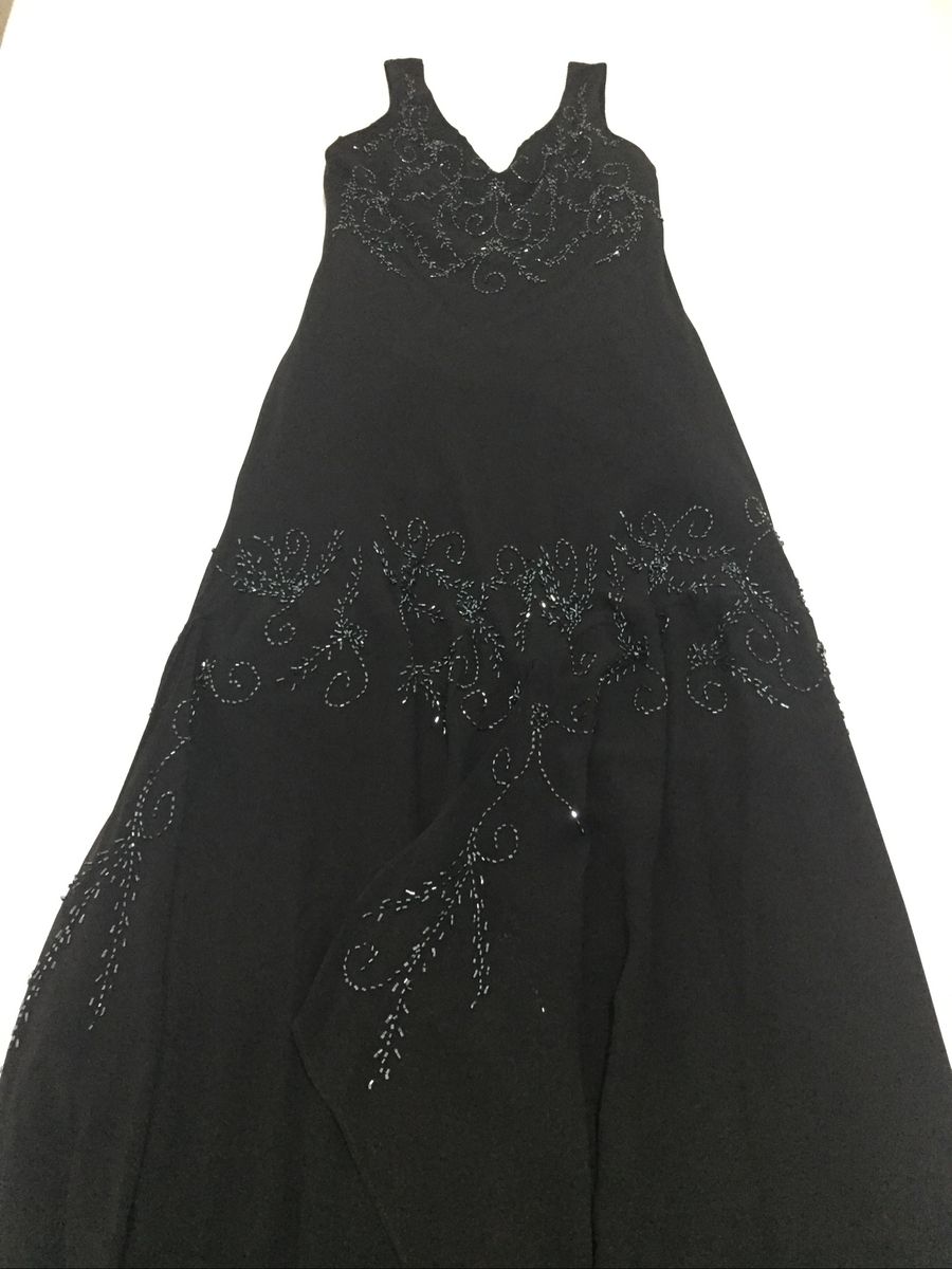 vestido de festa preto longo