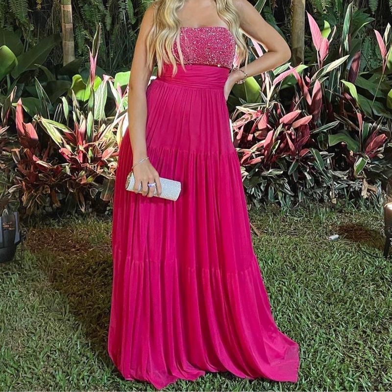 Vestido Festa Rosa Usado 85357243 enjoei