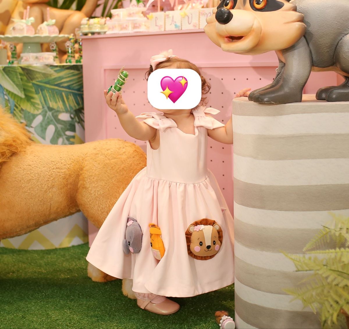 Vestido Festa Safari Menina Ano Rosa Roupa Infantil para Bebê Janie And  Jack Usado 87659537 enjoei