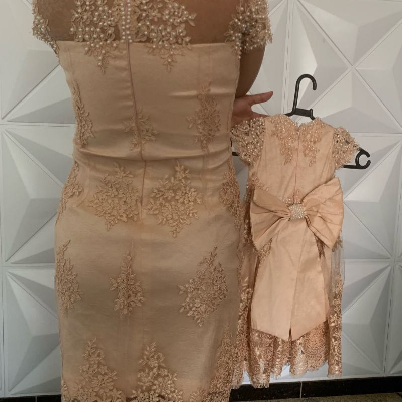 Vestido tal mãe tal filha para festa de 1 2024 ano