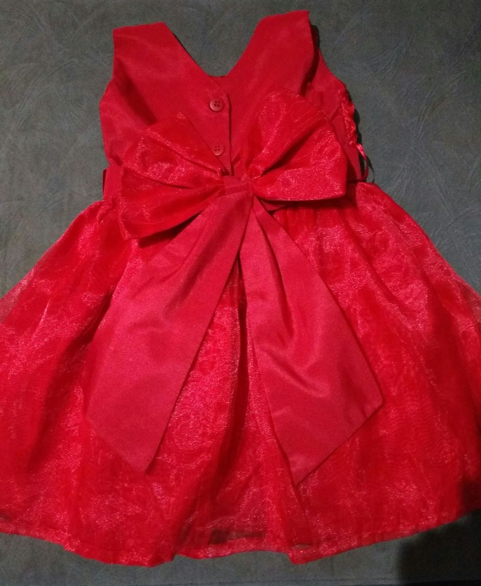 vestido vermelho festa 1 ano