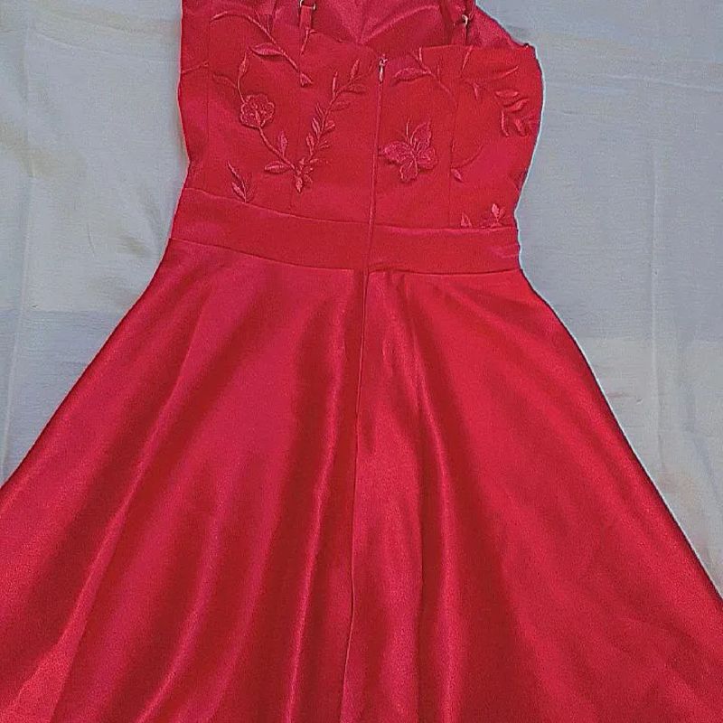 Vestido best sale vermelho adolescente