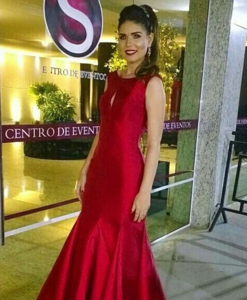 vestido alfaiataria vermelho