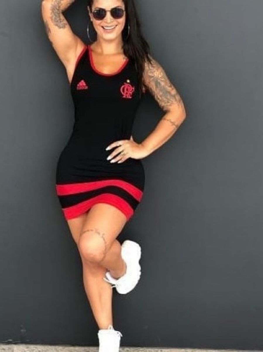 vestido flamengo adidas