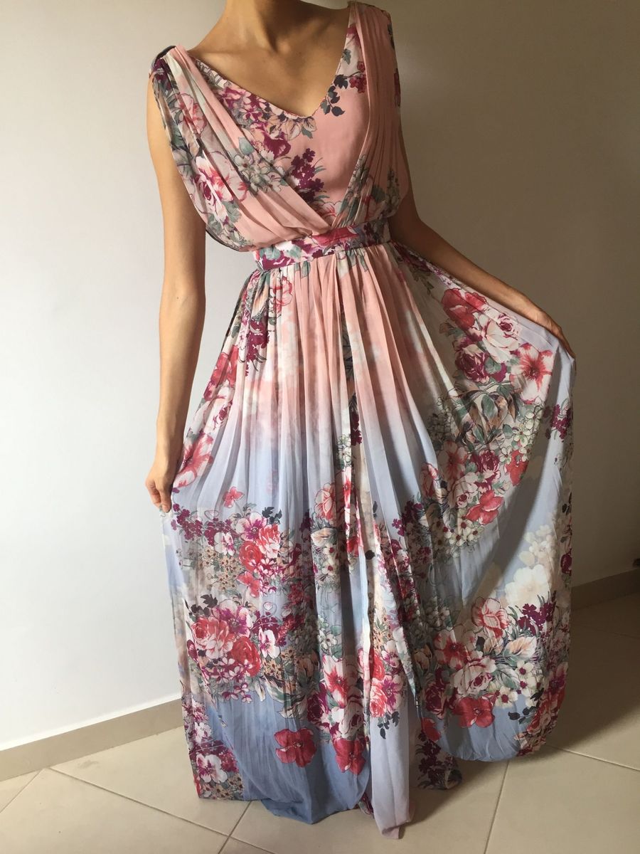vestido estilo grego longo