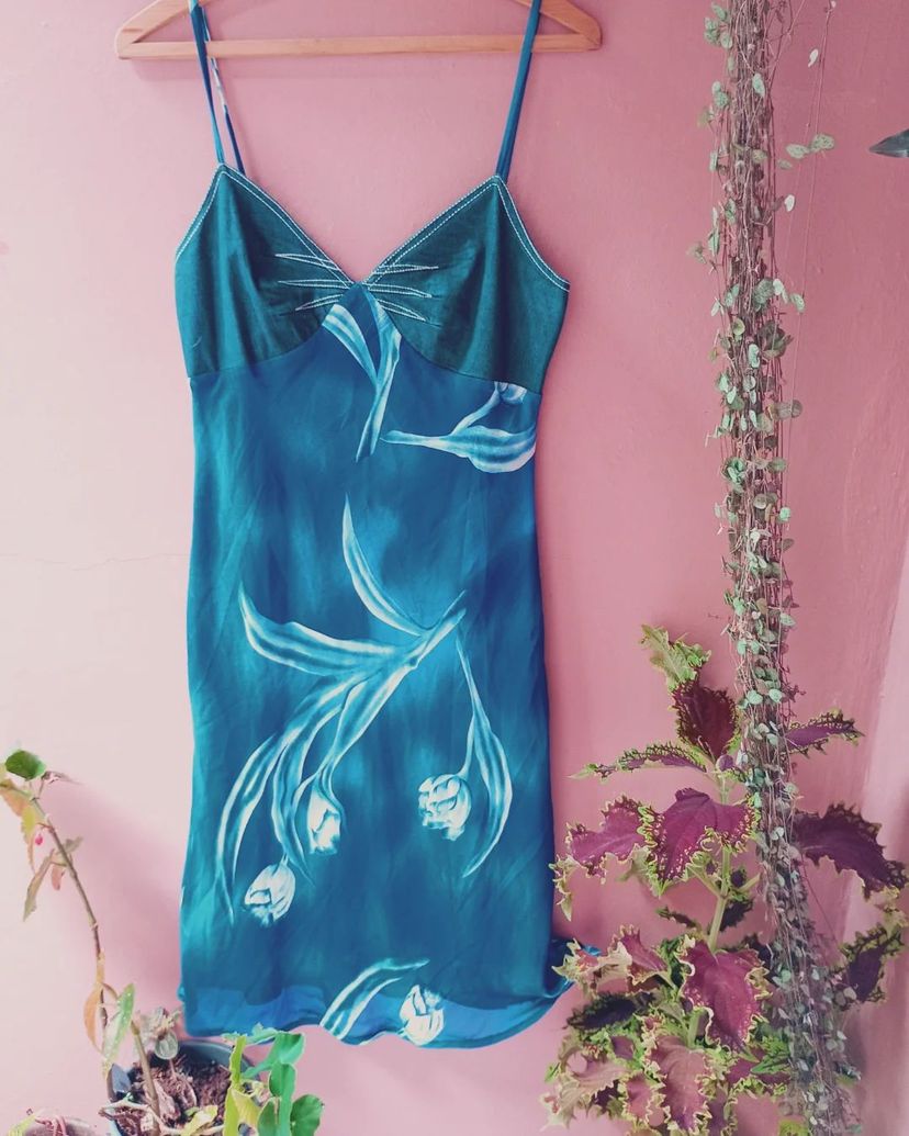 vestido floral slip dress - slip dress vintage 