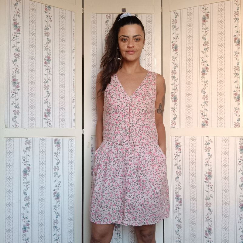 Vestido Florido Hering Usado 107978489 enjoei