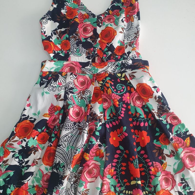 Vestido Boneca Vestido God Vestido Alcinha Rodado Vestido Florido