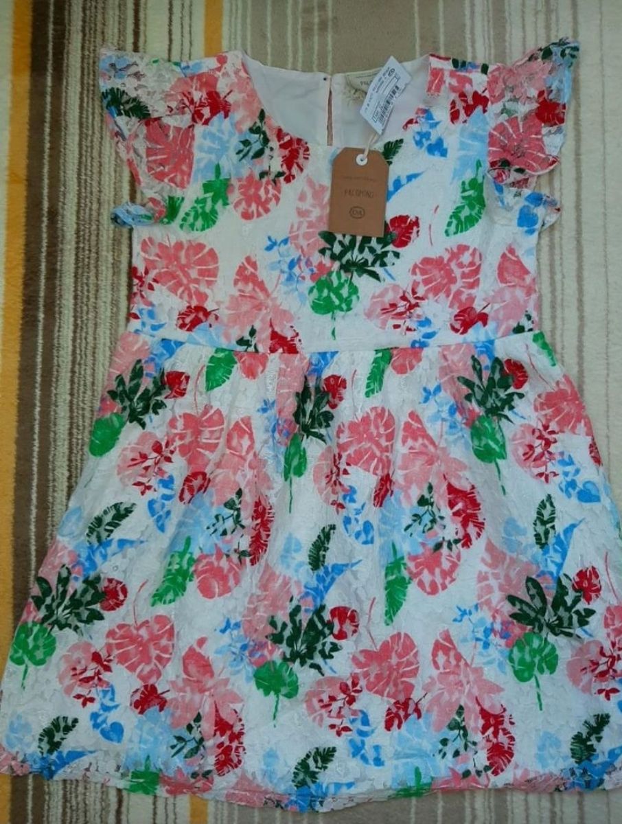 vestido rodado infantil florido
