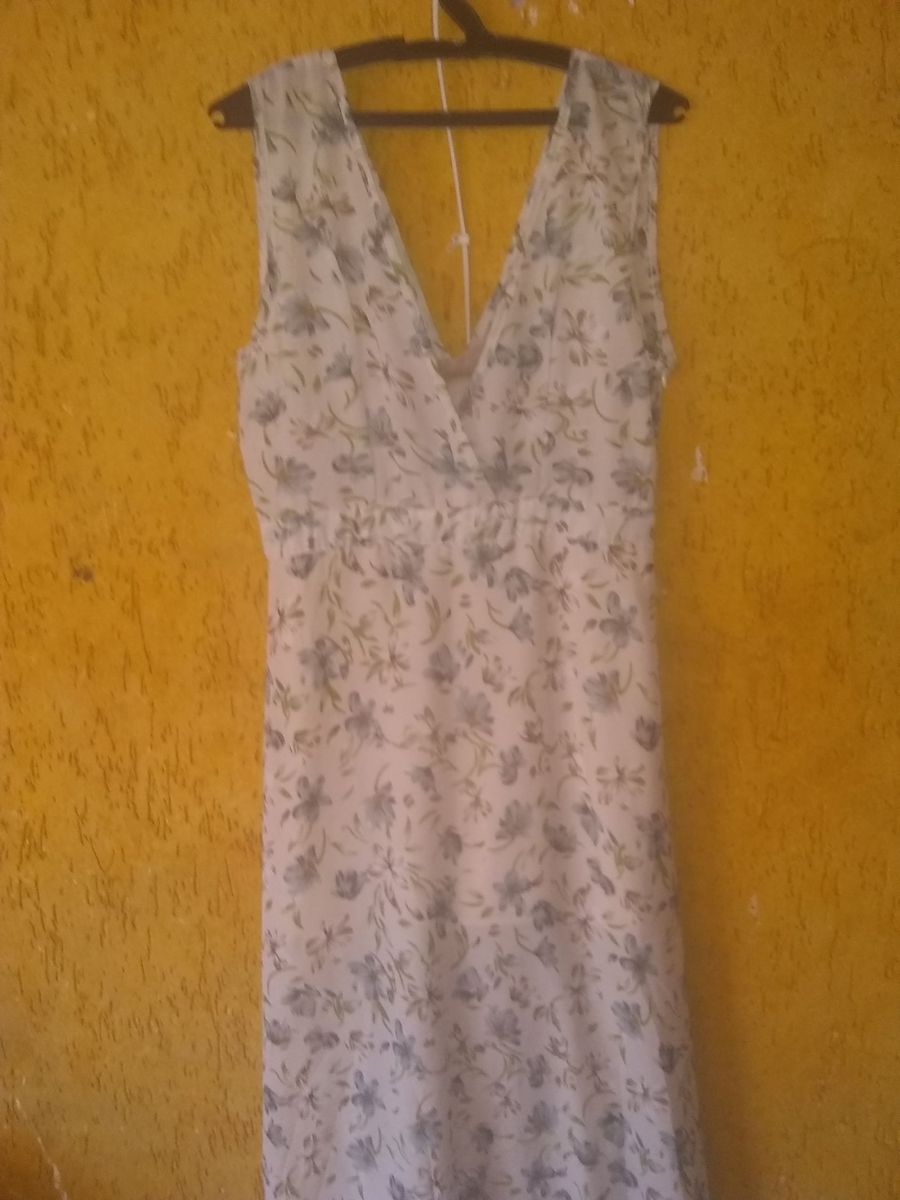 vestido longo de renda mercado livre