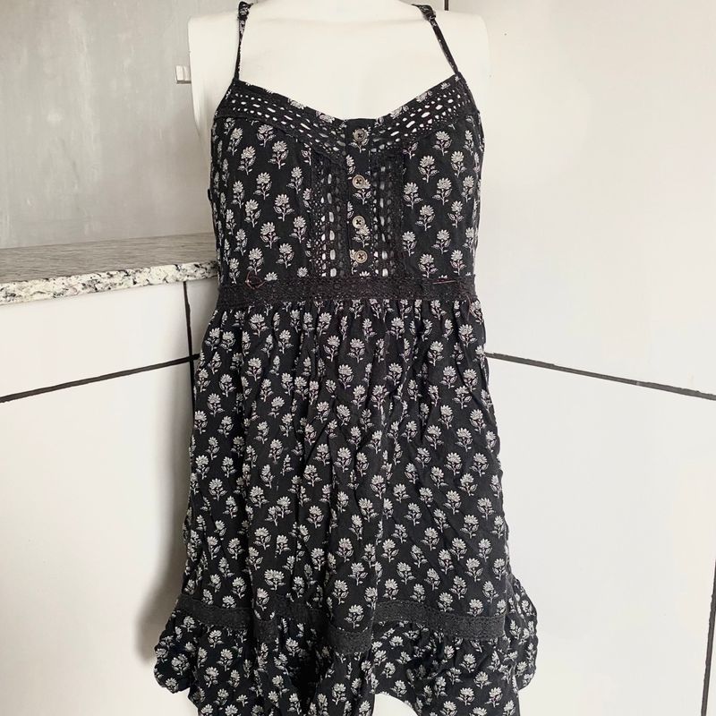 Vestido Forever 21 Midi Floral Preto - Compre Agora