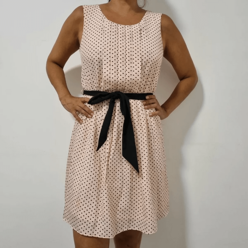 Vestido Forever 21 Rosa Poá Preta Bolinha Estilo Anos 60 - P