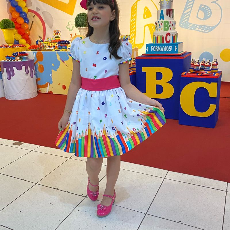 Vestido formatura hot sale abc infantil