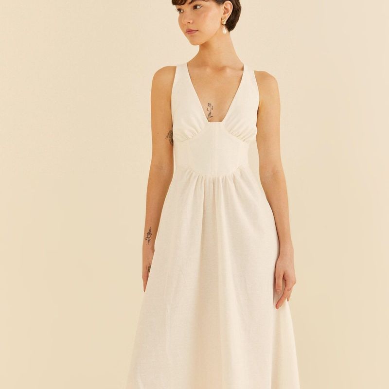 Vestido farm 2024 off white