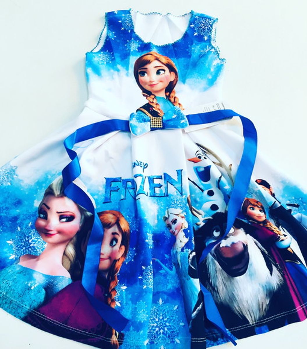 Vestido frozen hot sale 2 anos